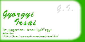 gyorgyi irsai business card